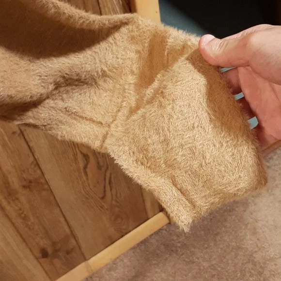 🥀NWT/NWOT Promesa Brown Fuzzy Collared Cardigan (S)🥀 - Picture 4 of 8